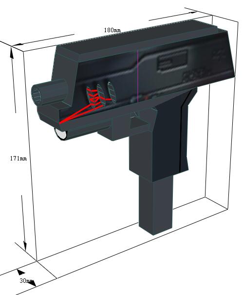 死亡之屋电锯uzi2套纸模型