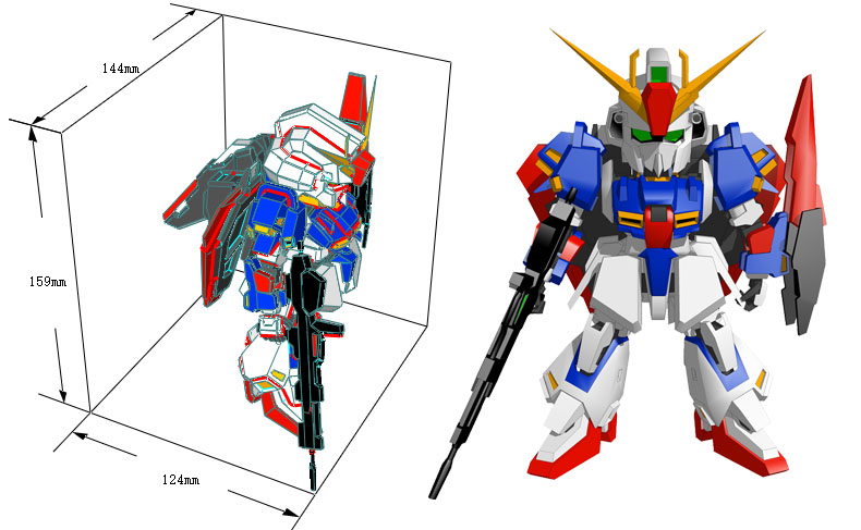 msz-006 zeta gundam sd高达纸模型