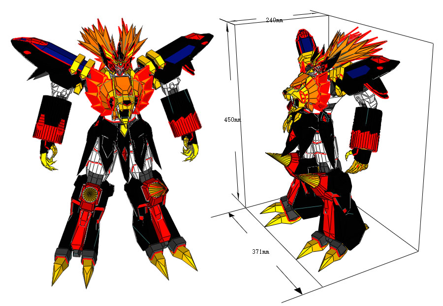 gaogaigar,出自tv动画《勇者王,该作的主角机体.