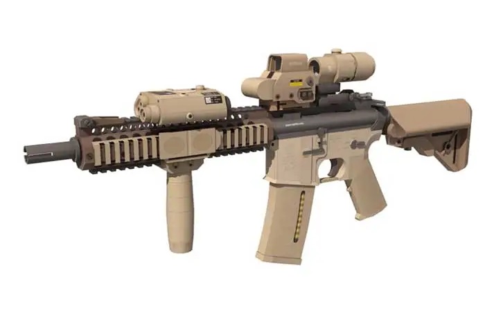 MK18突击步枪纸模型