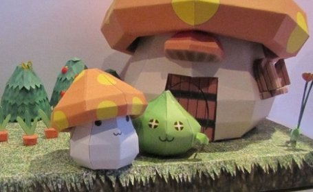 蘑菇房子 纸模型免费下载
