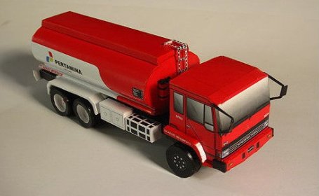 运油车-油罐车纸模型